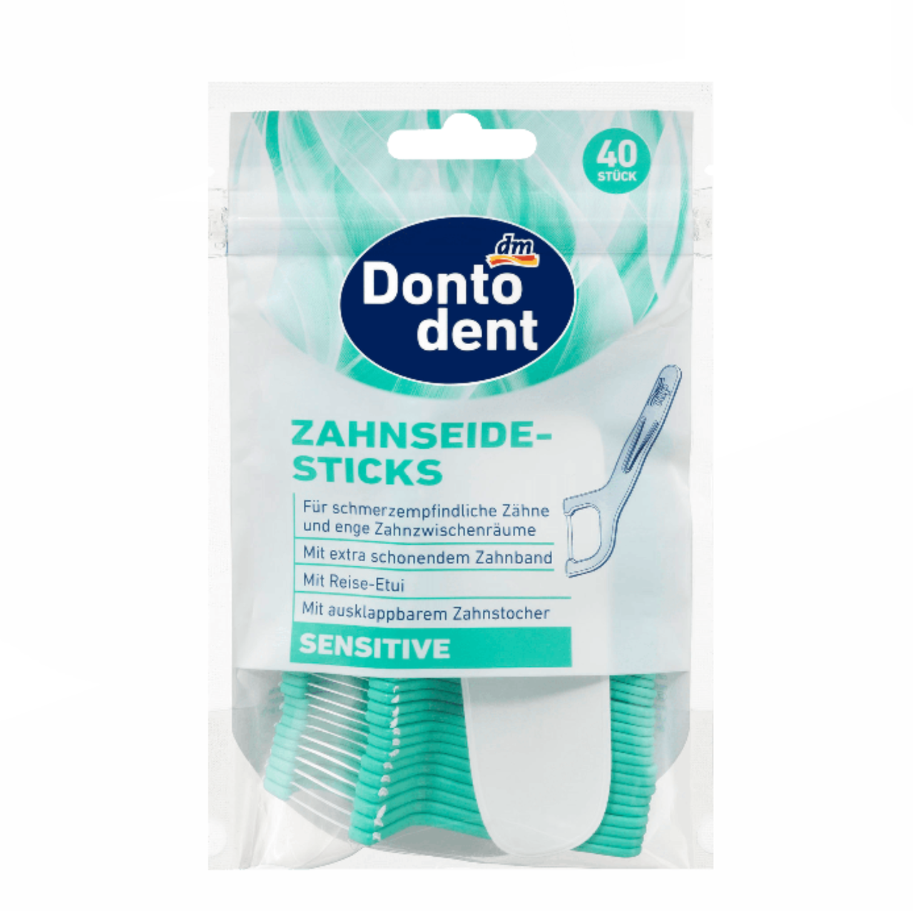 

Флосс-зубочистки Dontodent Zahnseide-Sticks Sensitive 40 шт