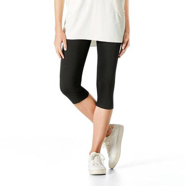 

Леггинсы (капри) женские черные, размер S/M, Черный