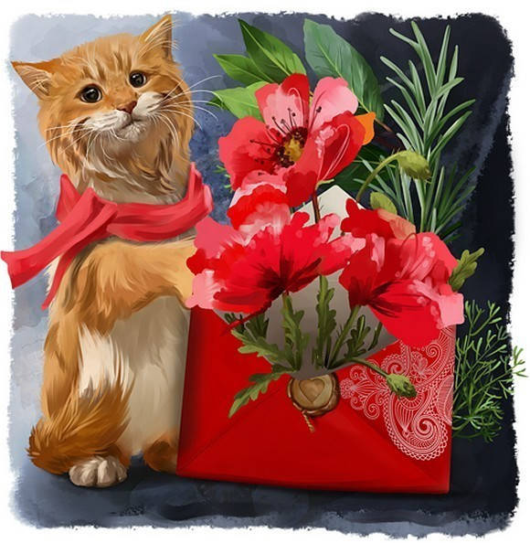 

Алмазная мозаика Подарок для кошечки 30*40см без рамки в коробке (C454)