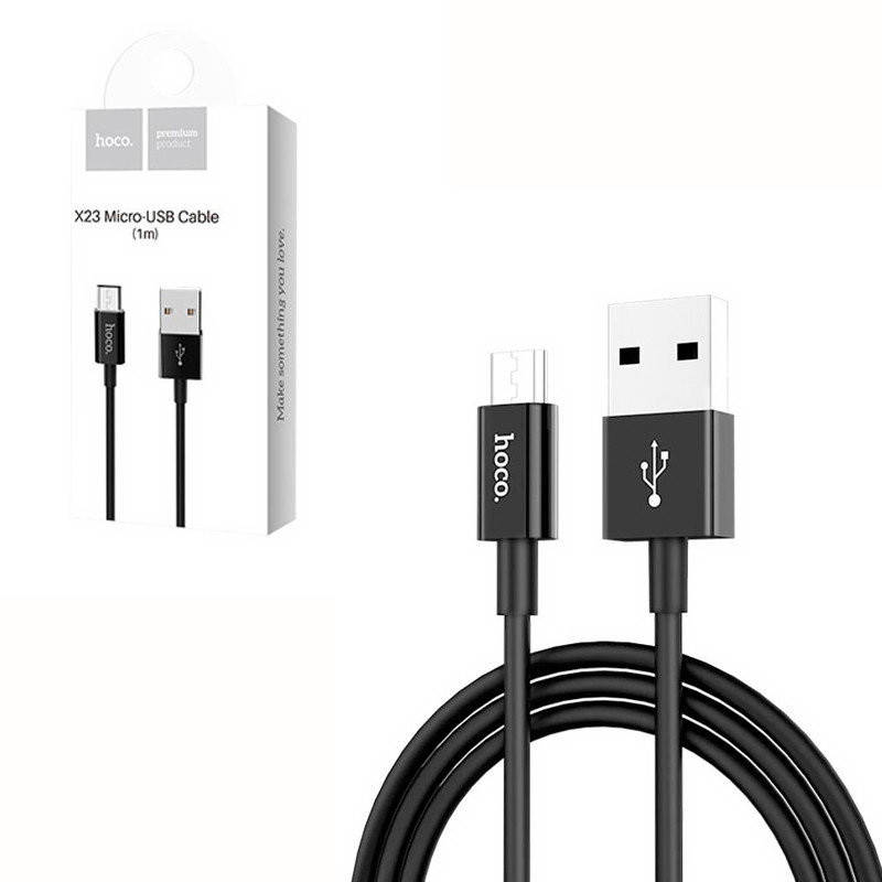 

USB кабель Hoco X23 Skilled Charged (Micro USB) (Черный)
