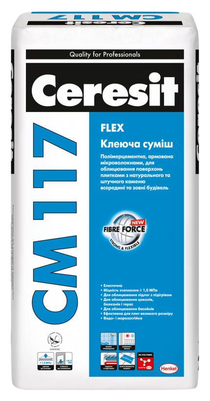 

Клеевая смесь Ceresit CM 117 Flex, 25 кг