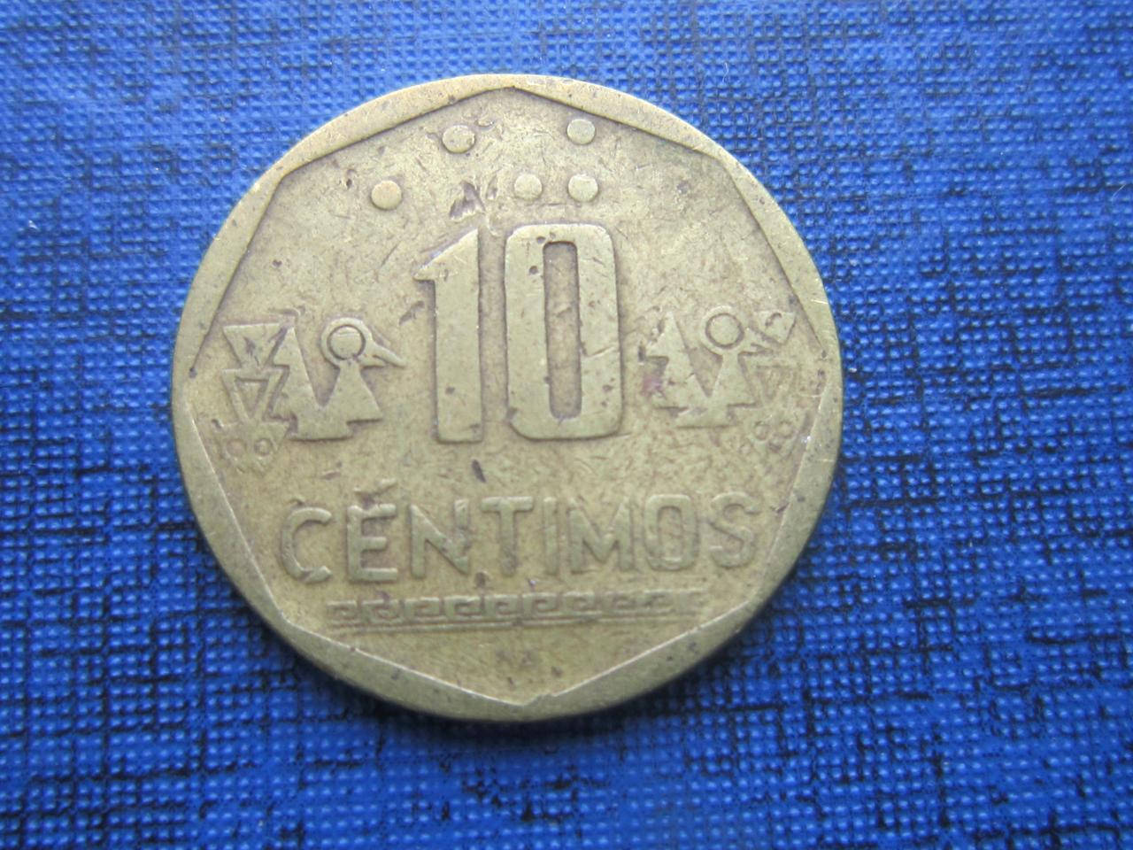 

Монета 10 сентимо Перу 1999