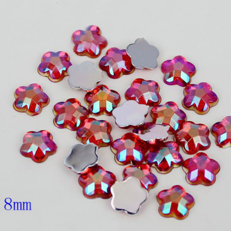 

Акриловый цветочек 8мм.Lt.Siam AB.Упаковка 5шт