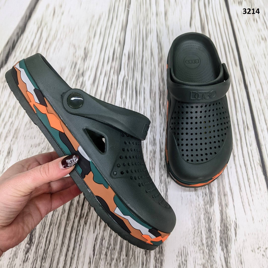 

Мужские сабо, кроксы хаки Даго Украина