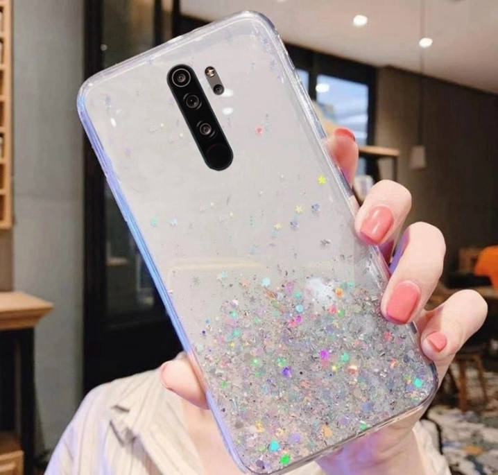 

Блестящий чехол с серебряной фольгой Xiaomi Redmi 9, Серебристый
