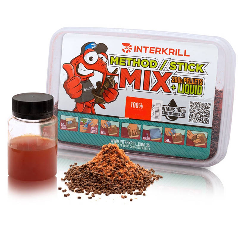 

Пеллетс метод Криль-Амино Method/stick MIX (200г.) + Ликвид INTERKRILL