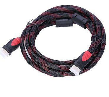 

Кабель HDMI-HDMI v1.4, OD-7.4mm, 5m, 2 фильтра, оплетка, круглый (Пакет), Черный