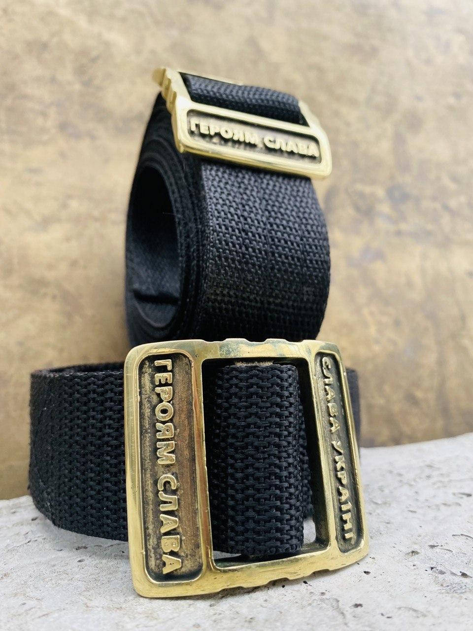 

Подарунок військовому ремінь Слава Україні, Черный