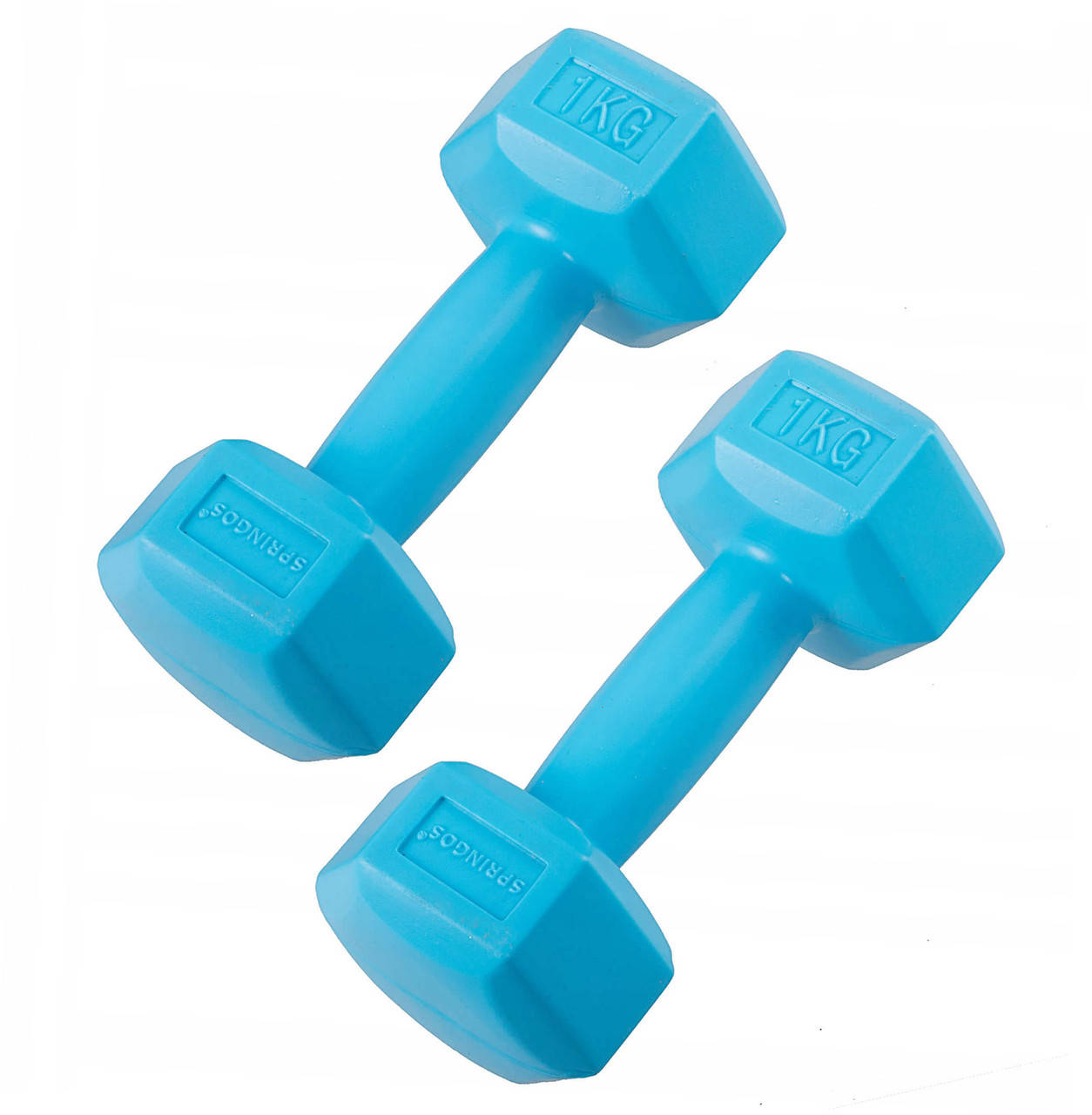 

Гантели Springos Hex 2 x 1 кг FA1030, Голубой