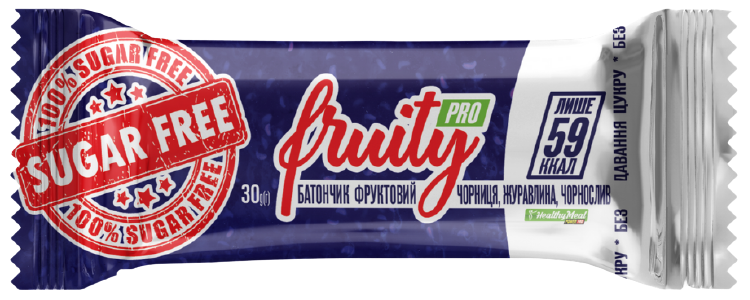 

Фруктовый батончик FRUITY PRO вкус Черника, Клюква и Чернослив (30 грамм)