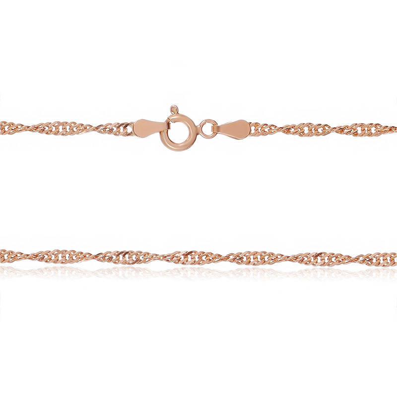 

Серебряная цепь позолоченная - сингапур 801Б 4/45