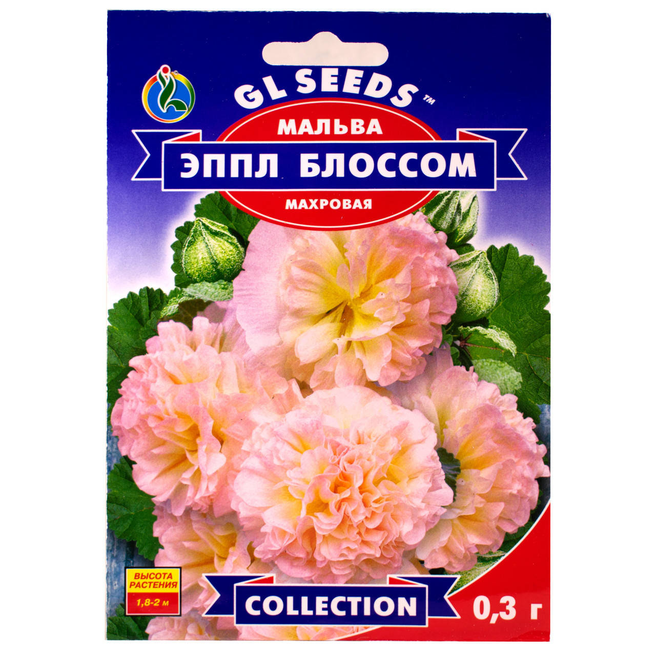 

Семена МАЛЬВА ЭППЛ БЛОССОМ 0.3 GL-Seeds, Розовый
