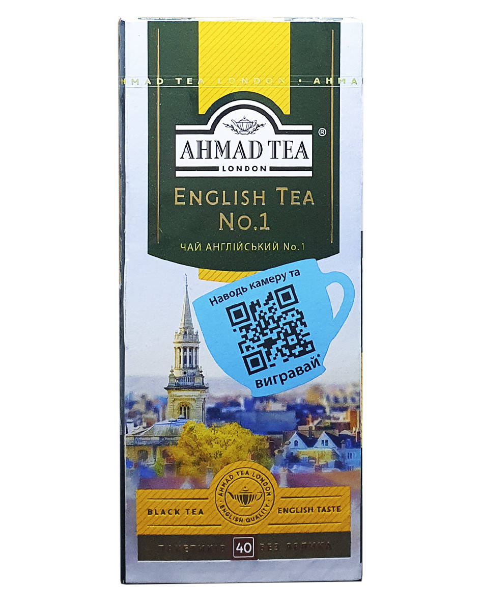 

Чай чорний Ahmad в пакетиках English Tea №1 40 шт х 2 г (916)