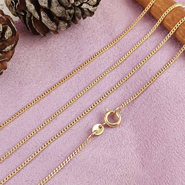 

Цепочка Xuping 45 см х 1 мм Панцирная медицинское золото позолота 18К А/В 3-0304