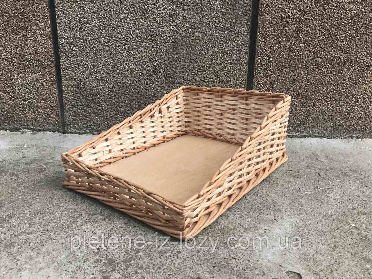

Плетений лоток з наклоном під замовлення 30x40 вис. 10x5cм.