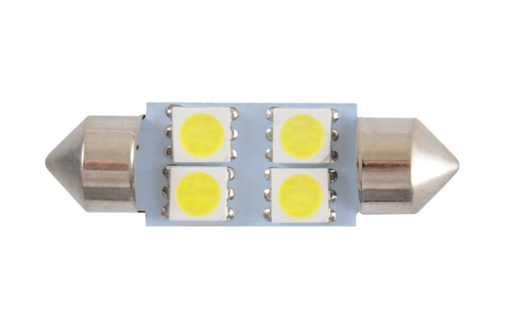 

Светодиод Winso SV8.5 T11x36 12V 4LEDS SMD 5050 WHITE (10шт)