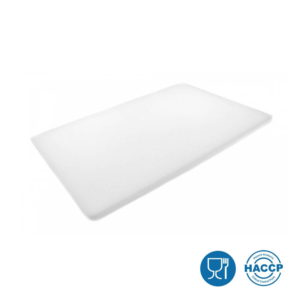 

Универсальная разделочная пластиковая доска кухонная LDPE двусторонняя доска 600×400×20 мм белая, Белый