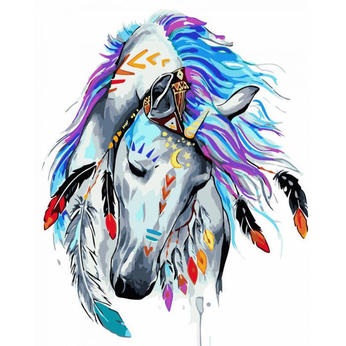 

Картина по номерам. Животные, птицы "Грациозный воин" KHO4002, 40х50 см