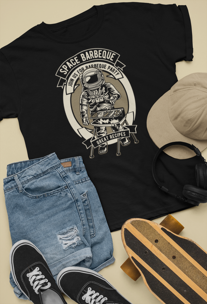 

" Космічне барбекю " футболка з оригінальним принтом " Space barbeque T-Life "