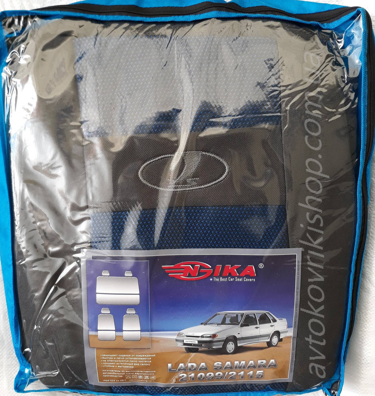 

Авто чехлы Lada 21099 / 2115 (синий) COPER Nika