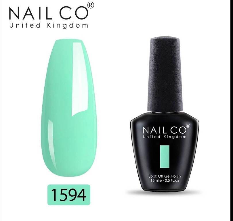 

Гель лак Nail Co 15 мл для ногтей под УФ лампу UV LED Бирюза 1594