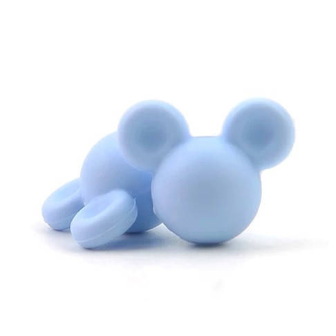 

Микки бусина силиконовая Голубой беби блю