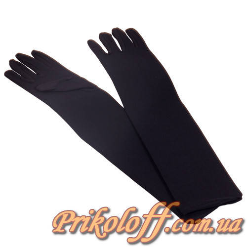 

Перчатки длинные женские, черные, Черный