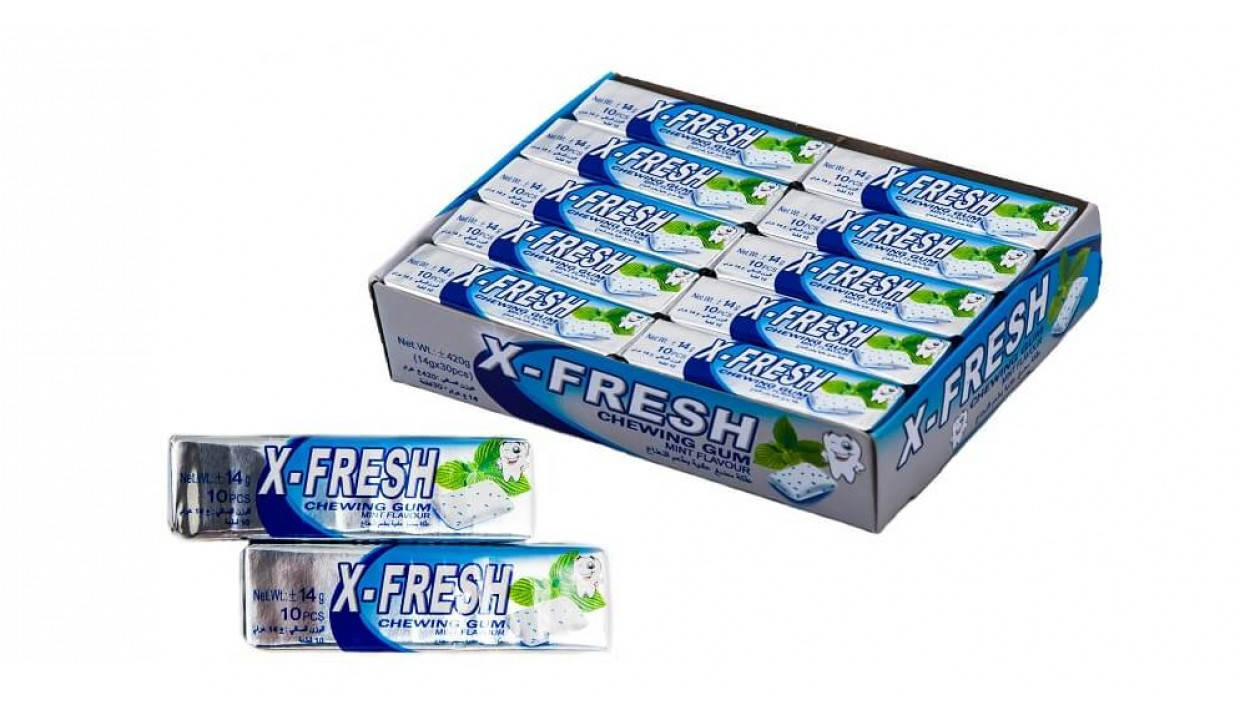 

Жевательная резинка X-FRESH подушечки (мята) 30шт /блок