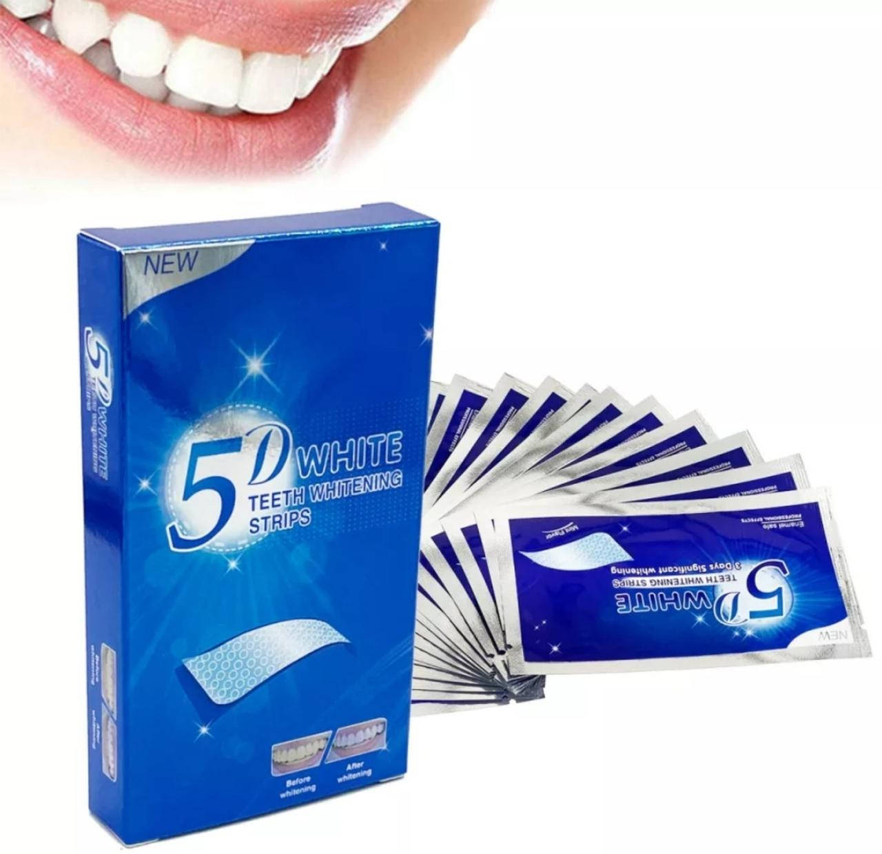 

14 пакетов 5D Whitestrips, Classic Vivid, комплект для отбеливания зубов, 28 полосок