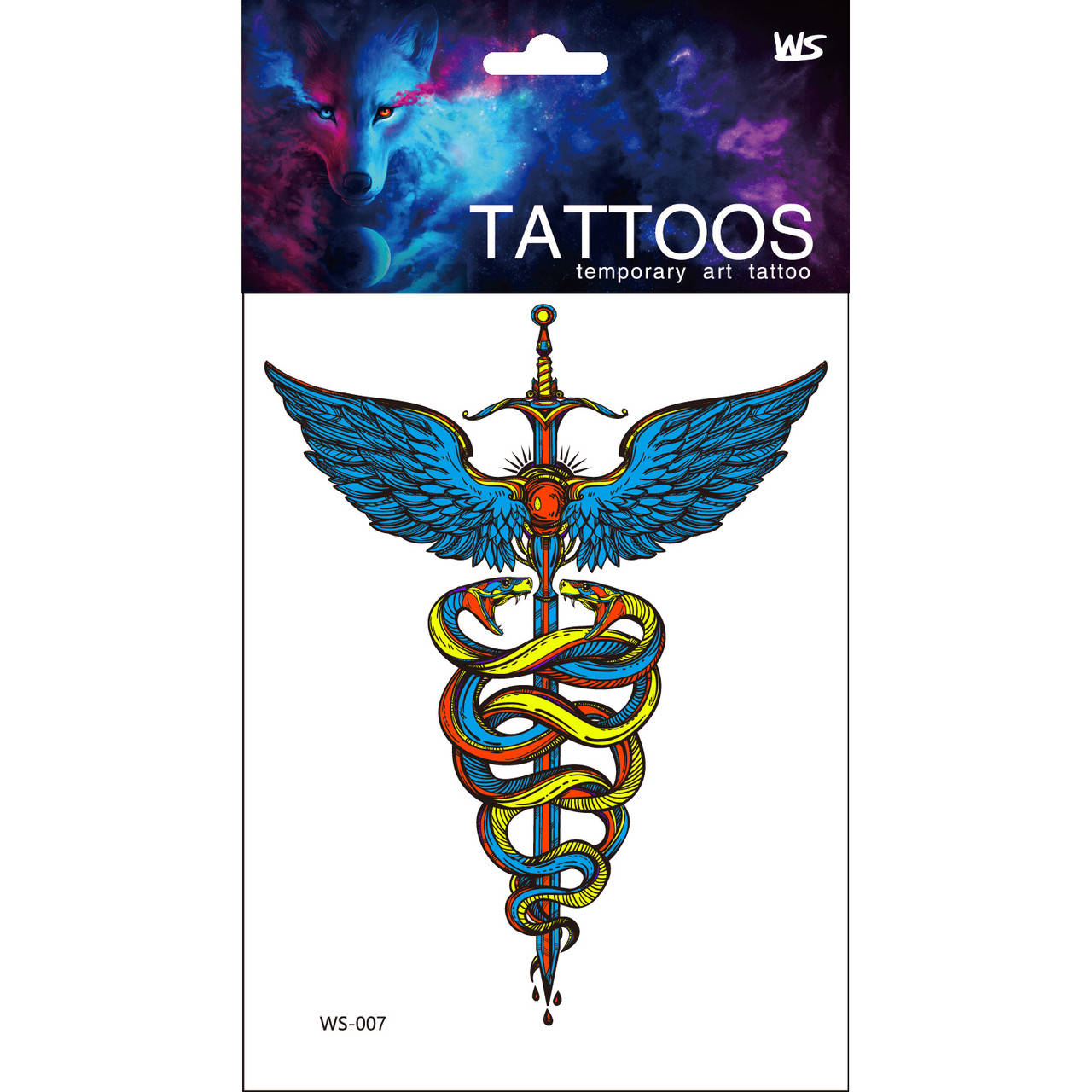 

Люминесцентные/Флуоресцентные Флеш тату. 26*15 см. WS-007 (S)