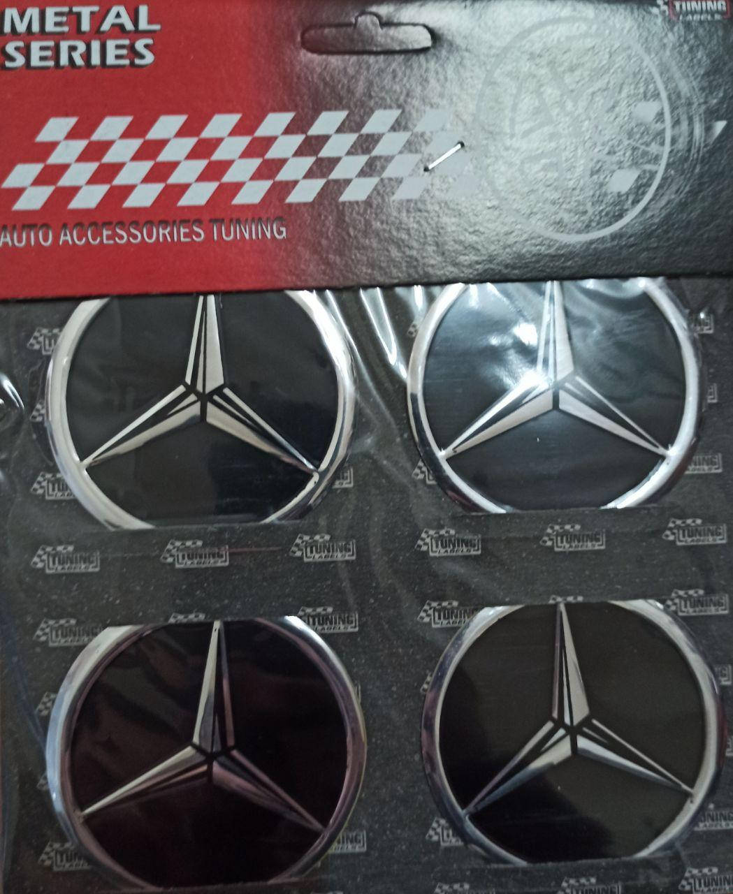 

Силиконовые наклейки на колпаки и диски Mercedes, Черный
