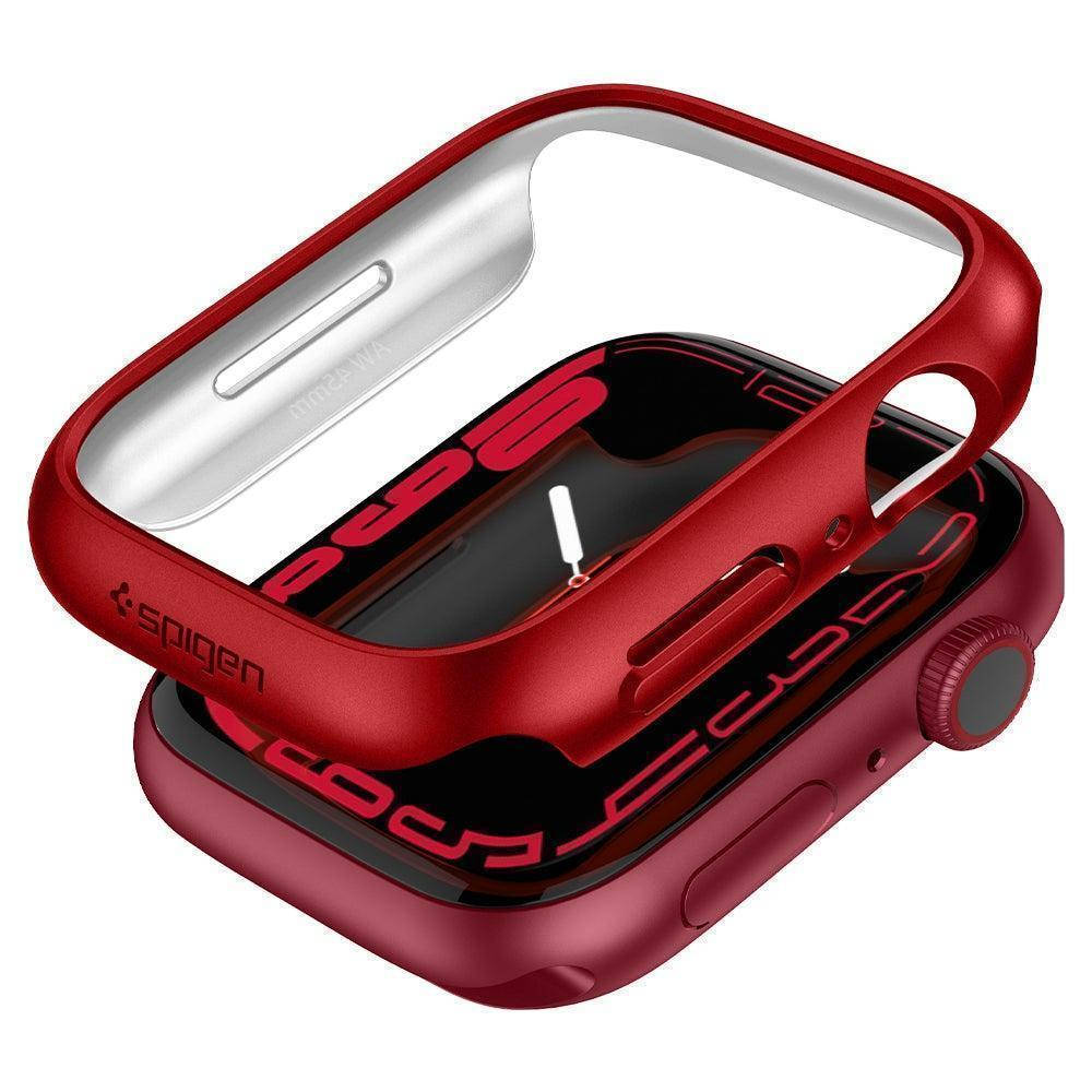 

Чехол Spigen Thin Fit для Apple Watch 7 45mm Metallic Red (ACS04177)