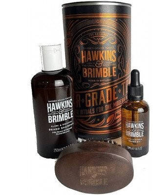 

Набор для бороды Hawkins & Brimble Beard Gift Set (Shampoo, Oil & Brush)