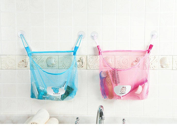 

Корзинка подвесная для ванных принадлежностей, игрушек, мелочей. Розовый