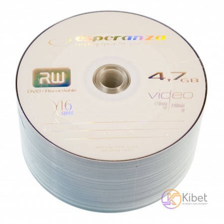 

Диск DVD+R 50 Esperanza, 4.7Gb, 16x, Bulk Box