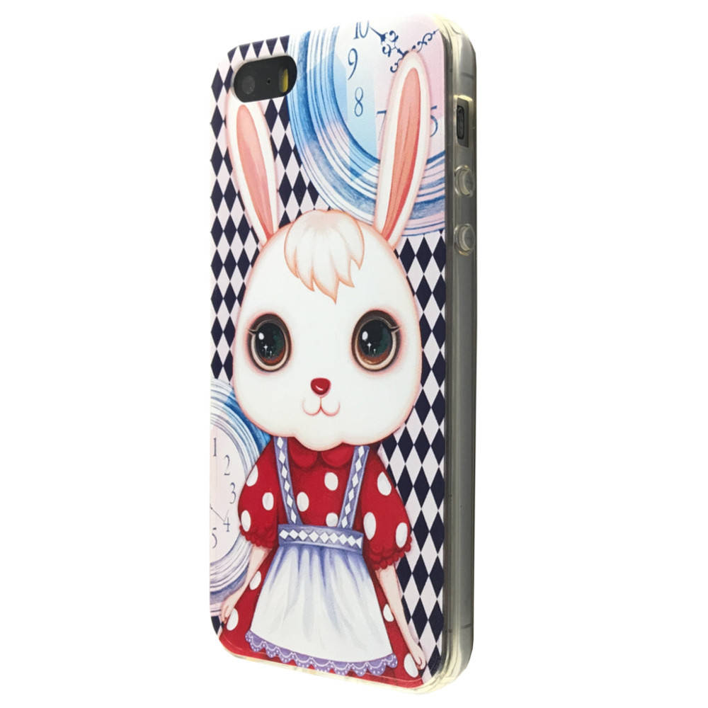 

Чехол-накладка DK-Case пластик с силикон бортом зайка заробитчанка для Apple iPhone 5 / 5S, Белый