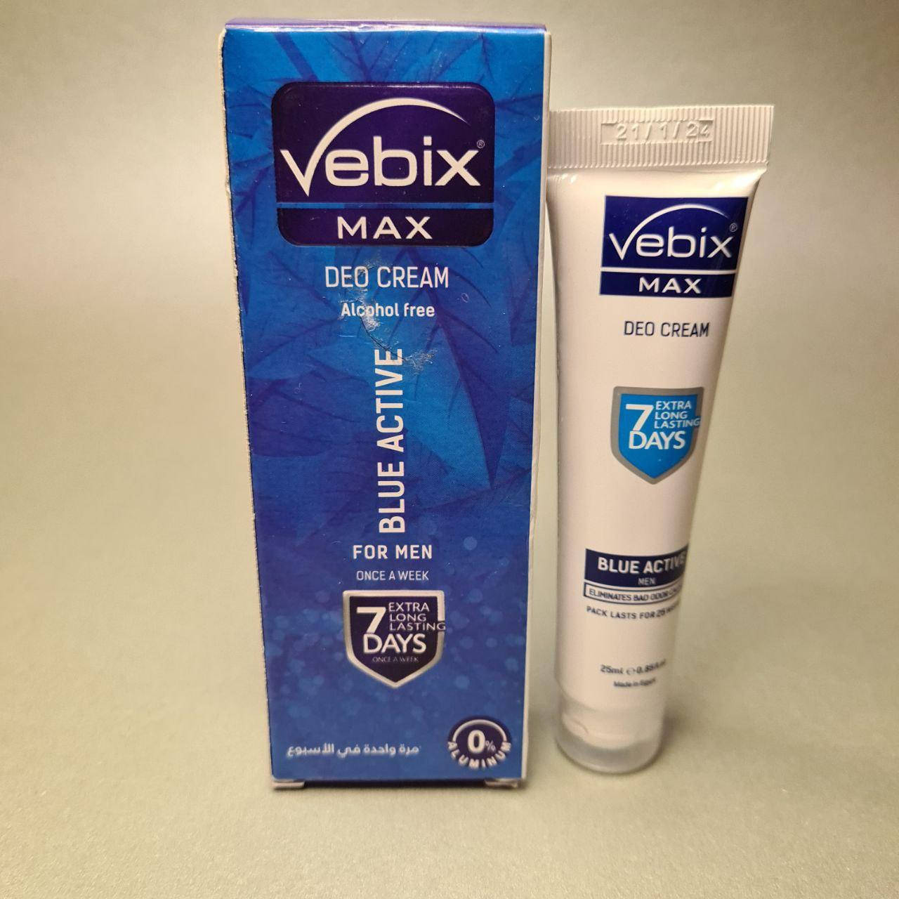 

Мужской Дезодорант Vibex Deo Cream Max 7 Days, Вебикс, 10 мл, Египет