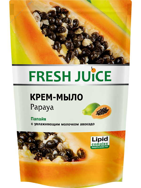 

Жидкое крем-мыло дой-пак Papaya 460мл Fresh Juice