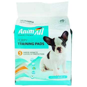 

Пеленки AnimAll Puppy Training Pads для собак и щенков, 60 х 60 см, 20 штук