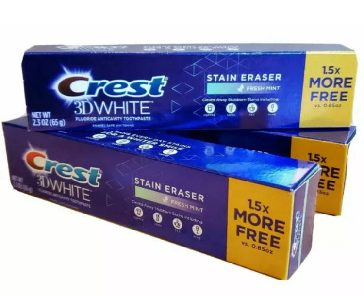 

Отбеливающая зубная паста Crest 3D White Stain Eraser Fresh Mint. США