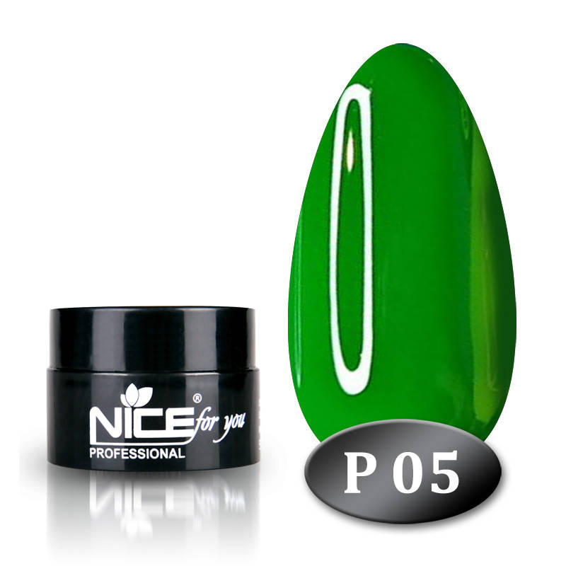 

Гель краска Nice for you P-5 зеленая 5 г, Зелёный