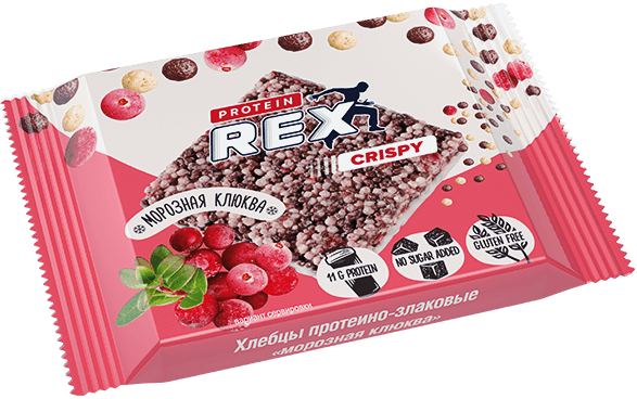 

Протеиновый злаковый хлебец ProteinRex "Морозная Клюква" (55 грамм)