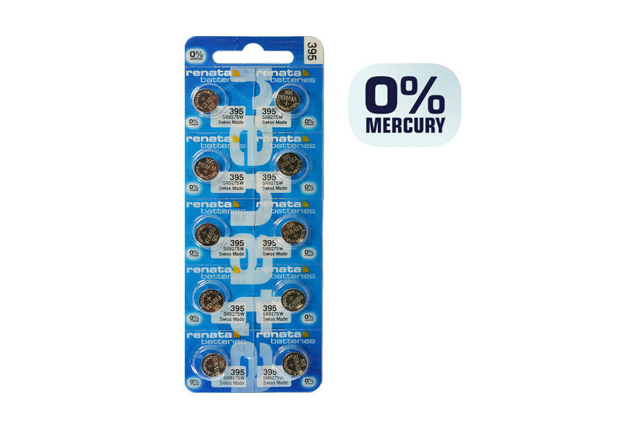 

Батарейки R395 (G7) 1.55V Silver Oxide 1/10шт. Renata