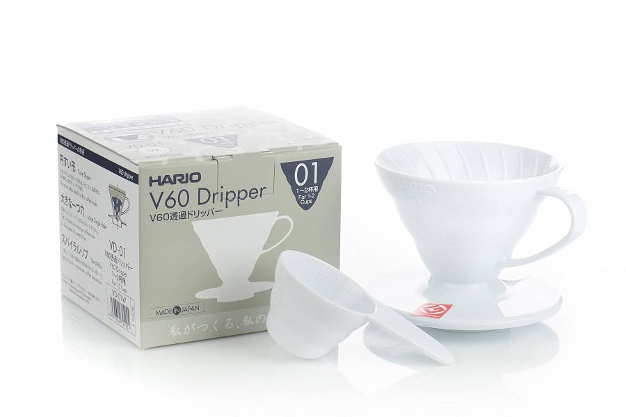 

Пуровер HARIO V60 02 (400мл.) Белый Полипропилен VD-02W