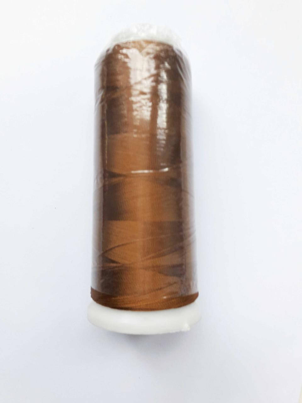 

Нитки для машинной вышивки 100% вискоза (100% rayon) 3000 ярд, № 423, світло-коричнева з золотистим відтінком, Коричневый