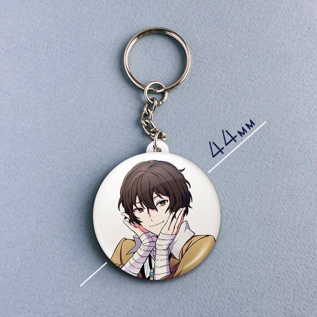 

"Осаму Дазай (Проза бродячих псов / Bungo stray dogs)" брелок круглый Ø44 мм, Разные цвета
