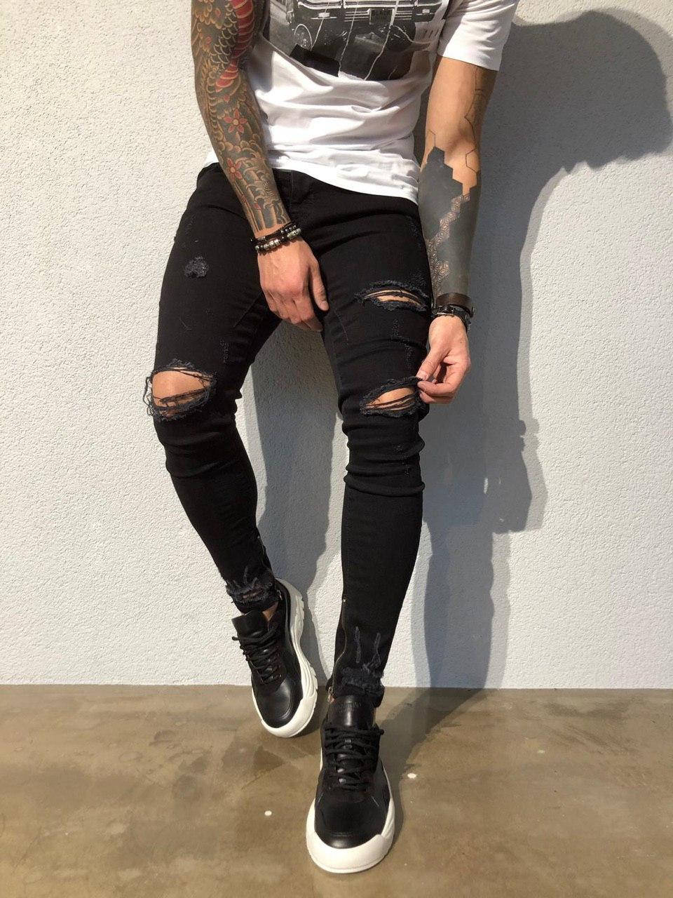 

Мужские стильные Джинсы / черные 31