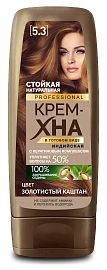 

Крем-Хна Индийская в готовом виде PROFESSIONAL цвет Золотистый каштан