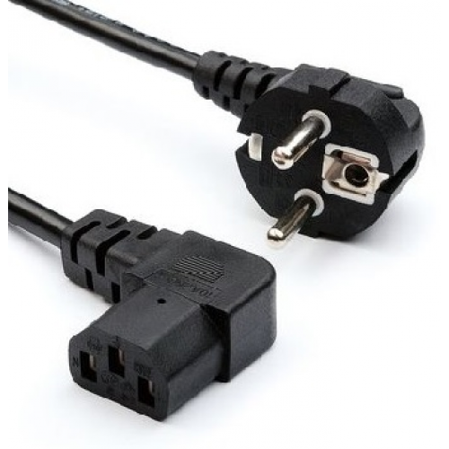

Кабель питания Schuko угловой PC-186A CEE7/7-C13, 1.2M, 0.75mm, евровилка под 90 градусов, OEM Q25/300