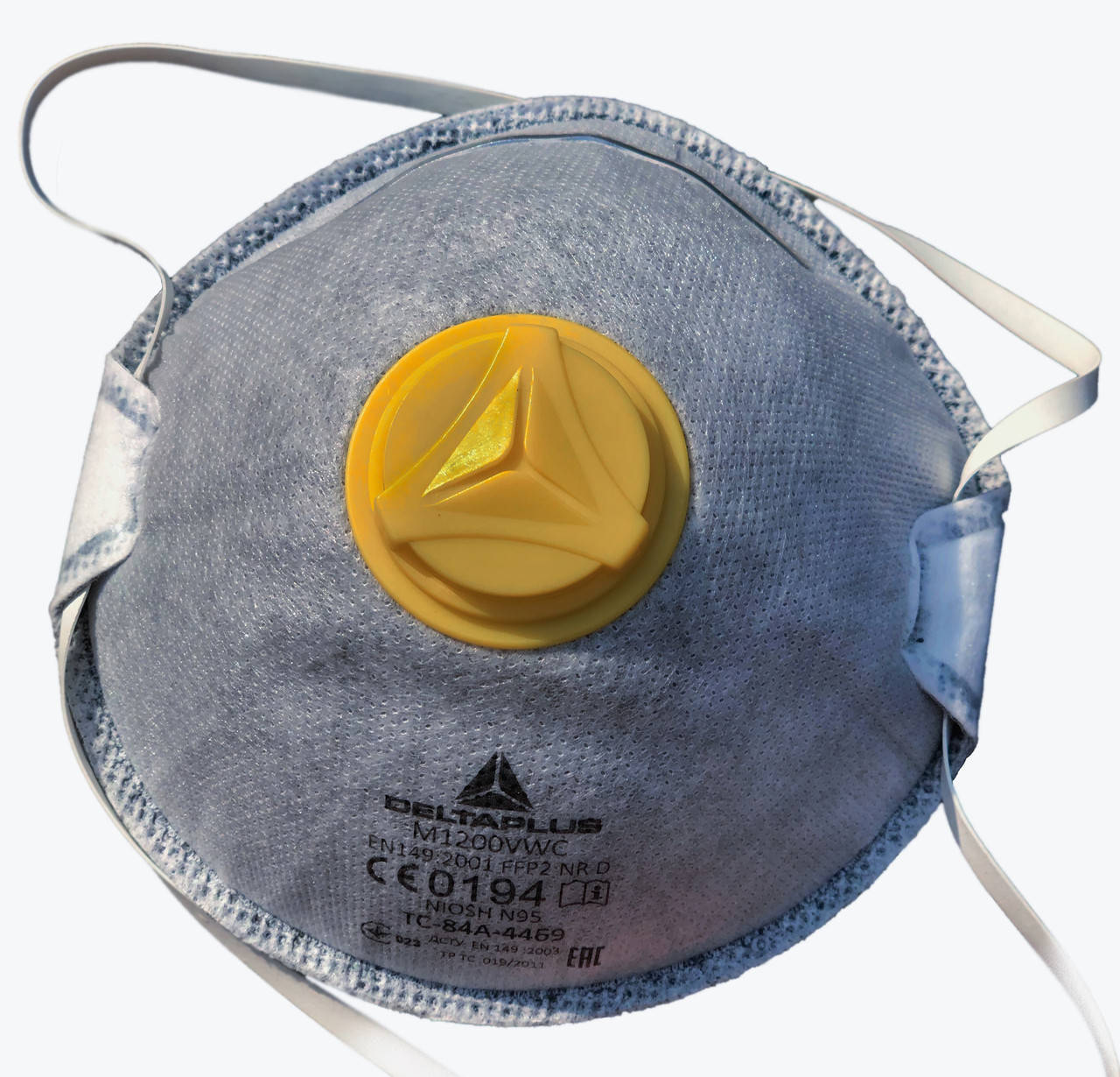 

Респиратор с клапаном угольный Delta plus M1200VWC, Маска защитная FFP2 от сварочных дымов (упаковка 10шт), Серый